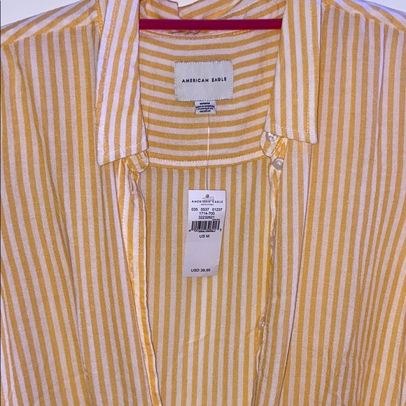 AE Striped Short Sleeve Button Up Shirt - Picture 6 of 7